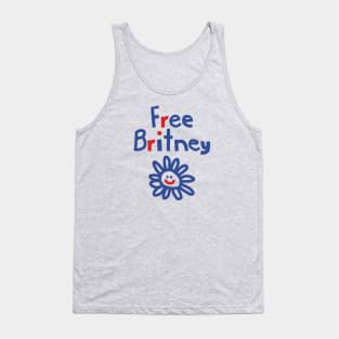 Free Britney and Daisy Smiley Face Tank Top